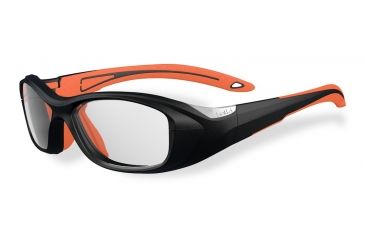 Image of Bolle Kids SWAG Sport Protective Eyewear - Black and Orange Frame,Clear Anti Fog/Scratch Lens 11890