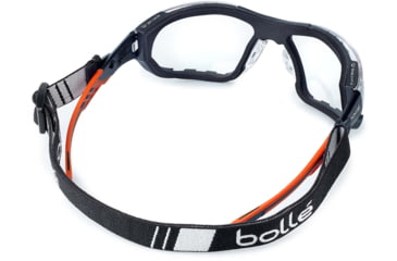 Image of Bolle Ness+ w Foam and Strap Safety Glasses, Orange Frame, Clear Lens, PSSNESF028