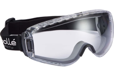 Image of Bolle Pilot 2 Safety Goggle, Black Frame, Clear Lens, 40274