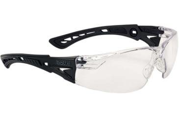 Image of Bolle Rush+ Small Safety Glasses, Matte Black Frame, Clear BSSI Lens, PSSRUSP0652B