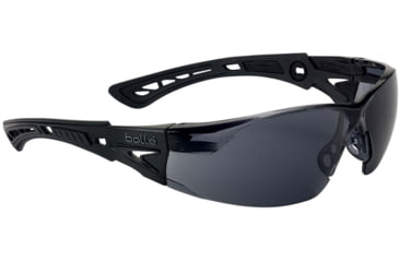 Image of Bolle Rush+ Small Safety Glasses, Matte Black Frame, Smoke BSSI Lens, PSSRUSP4442B