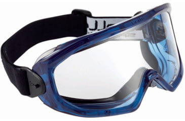 Image of Bolle Superblast Safety Goggle, Blue Frame, Clear Lens, 40296