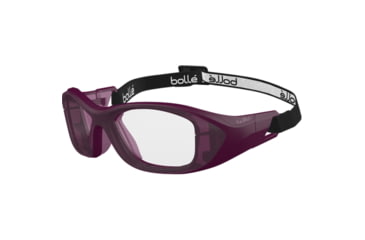 Image of Bolle Swag w/Strap Safety Glasses, Purple, Clear, Medium, 12387