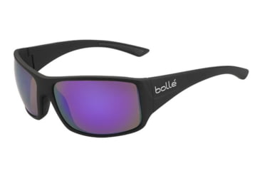 Image of Bolle Tigersnake Sunglasses, Matte Black Frame, Blue Violet Lens, 11930