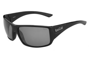 Image of Bolle Tigersnake Sunglasses, Shiny Black Frame, TNS Lens,11926