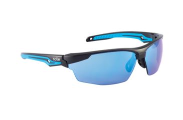 Image of Bolle Tryon Safety Glasses, Black Blue Frame, Blue Flash Lens, 40304