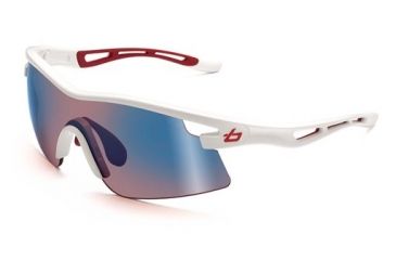 Image of Bolle Vortex Sunglass, Shiny White Frame, Rose Blue Lens, 11411