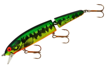 Image of Bomber Jointed Long 15A Slender Minnow Lure, 4 1/2in, 5/8oz, Fire Tiger Bass, B15JXFTB