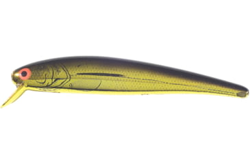 Image of Bomber Long 15A Slender Minnow Jerkbait, 4-1/2in, 1/2oz, Gold Chart/Black Back, B15AXMK