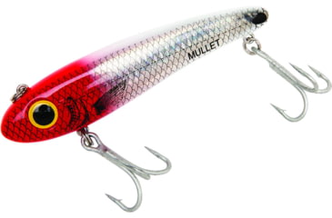 Image of Bomber Saltwater SW Mullet Slow-Sinking Twitch/Walking Lure. 3.5in, 5/8oz, Red Head Flash, BSWM7345