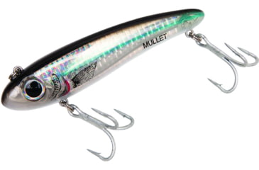 Image of Bomber Saltwater SW Mullet Slow-Sinking Twitch/Walking Lure. 3.5in, 5/8oz, Silver Mullet, BSWM7341