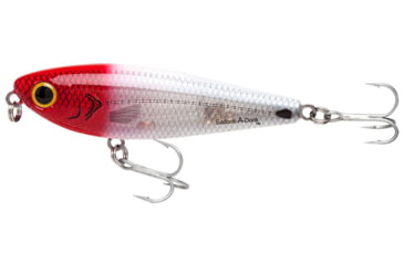 Image of Bomber Saltwater SW Badonk Hi P Topwater Lure, 4in, 1/2oz, Red Head Flash, BSWDTH4345