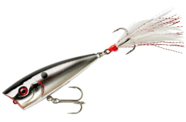 Image of Booyah Boss Pop Topwater Popper, 3in, 3/8 oz, Chrome Black, BYBP325