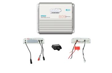 Image of Boss Audio 2-Channel Mosfet Bridgeable Marine Power Amplifier with Remote Subwoofer Level Control, White MR800