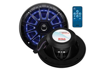 Image of Boss Audio 6.5in 2-Way Marine 200W Speaker with RGB Lights - Pair, Black MRGB65B
