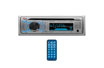 Image of Boss Audio Marine Single Din CD/MP3/USB/SD Receiver w/ Front Aux and Remote, Silver MR508UABS