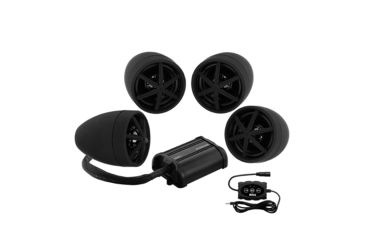 Image of Boss Audio Motorcycle/UTV 3in Waterproof Speakers and Amplifier System USB/SD/FM, 1200W, Black MCBK650B
