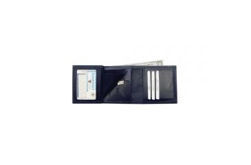 Image of Boston Leather Tri-fold Wallet Badgecase With Cc - 375-S-CPD