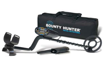 Image of Bounty Hunter Quick Draw II Metal Detector with Carry Bag &amp; Pin Pointer, Black &amp; Red QD2GWP