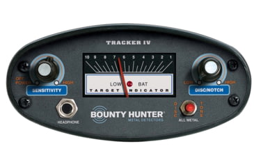 Image of Bounty Hunter Tracker IV Metal Detector w/ Bonus Pinpointer, Black, Blue, TK4GWP1