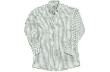 Image of Boyt Hu1580 Broad Cloth Windowpane Shirt White Wgreen Rope Plaid 2x 16003