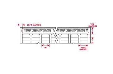 Image of Brady Lasertab Laser Printer Labels, Brady 89405 Nylon Cloth Labels Dot