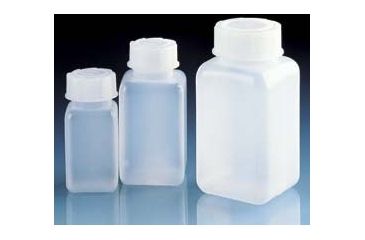 Image of BrandTech Square Laboratory Bottles, Low-Density Polyethylene, Wide Mouth, BrandTech V92789