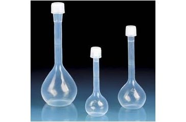 Image of BrandTech Volumetric Flasks with Screw Caps, PFA, Class A, BrandTech V107397
