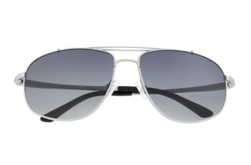 Image of Breed Asteroid Sunglasses, Silver Titanium Frame, Black Polarized Lens, Silver/Black, One Size, BSG052SL