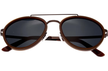 Image of Breed Gemini Titanium Sunglasses, Brown Frame, Black Lens, Polarized, One Size, BSG038BN