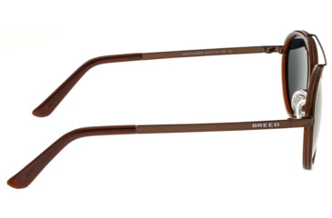 Image of Breed Gemini Titanium Sunglasses, Brown Frame, Black Lens, Polarized, One Size, BSG038BN