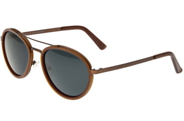 Image of Breed Gemini Titanium Sunglasses, Brown Frame, Black Lens, Polarized, One Size, BSG038BN