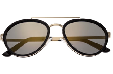 Image of Breed Gemini Titanium Sunglasses, Gold-Black Frame, Gold-Green Lens, Polarized, One Size, BSG038GD