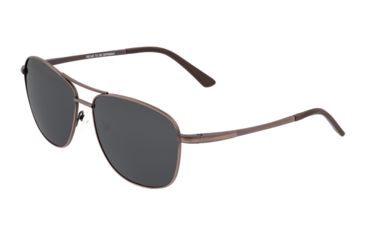 Image of Breed Hera Sunglasses, Brown Titanium Frame, Black Polarized Lens, Brown//Black, One Size, BSG054RB