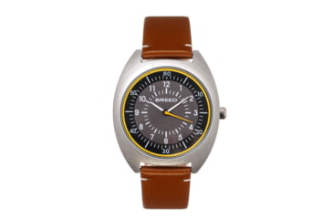 Image of Breed Leather-Band Watch, Grey/Brown, BRD9201, Grey/Brown, One Size, BRD9201