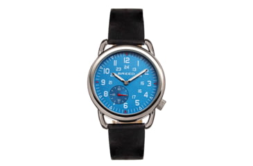 Image of Breed Leather-Band Watch w/Second Sub-dial, Black/Blue, BRD8804, Black/Blue, One Size, BRD8804