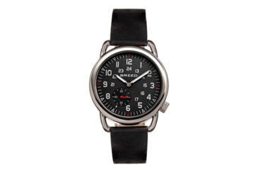 Image of Breed Leather-Band Watch w/Second Sub-dial, Black, BRD8806, Black, One Size, BRD8806