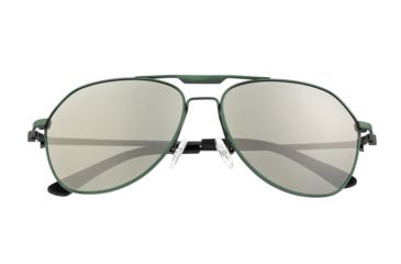 Image of Breed Mount Sunglasses, Green Titanium Frame, Silver Polarized Lens, Green/Silver, One Size, BSG056GN