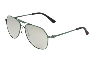Image of Breed Mount Sunglasses, Green Titanium Frame, Silver Polarized Lens, Green/Silver, One Size, BSG056GN