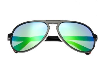 Image of Breed Octans Sunglasses, Gunmetal Titanium, Green Lens BSG028ST