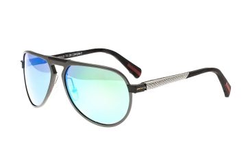 Image of Breed Octans Sunglasses, Gunmetal Titanium, Green Lens BSG028ST