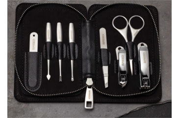 Image of Breed Sabre 4 Piece Surgical Steel Groom Kit, Black, One Size, BRDGRMKIT3-BK