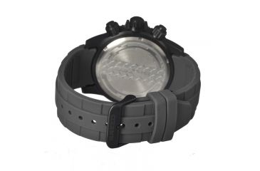 Image of Breed Mens 4305 Salvatore Watch - Charcoal Silicone Band,Black Bezel,Strap Buckle,Charcoal Analog Dial,Silver Hand BRD4305