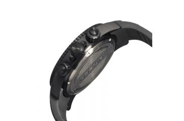 Image of Breed Mens 4305 Salvatore Watch - Charcoal Silicone Band,Black Bezel,Strap Buckle,Charcoal Analog Dial,Silver Hand BRD4305