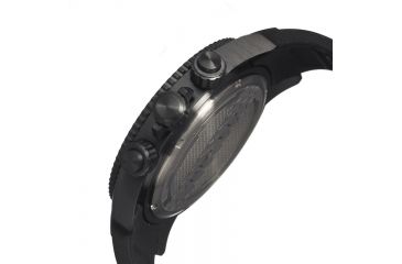 Image of Breed Mens 4304 Salvatore Watch - Black Silicone Band,Black Bezel,Strap Buckle,Black Analog Dial,Silver Hand in Black BRD4304