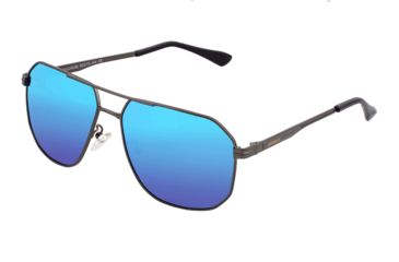 Image of Breed Sunglasses Norma Polarized Sunglasses - Men's, Gunmetal/Blue, One Size, BSG064BL
