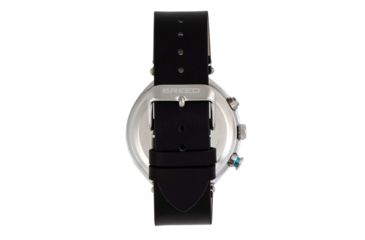 Image of Breed Tempest Chronograph Leather-Band Watch w/Date, Black/Grey, One Size, BRD8603