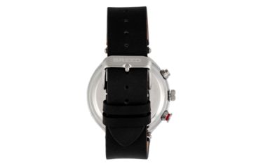 Image of Breed Tempest Chronograph Leather-Band Watch w/Date, Black, One Size, BRD8605