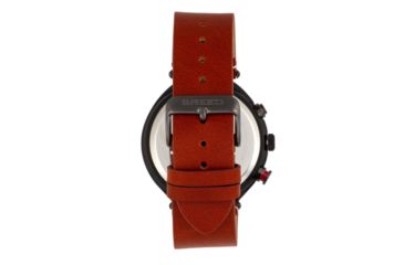 Image of Breed Tempest Chronograph Leather-Band Watch w/Date, Brown/Black, One Size, BRD8606