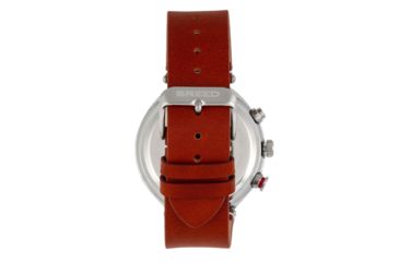Image of Breed Tempest Chronograph Leather-Band Watch w/Date, Brown/White, One Size, BRD8601